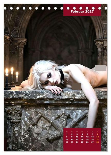 Produktbild: Gothic Engel (Tischkalender 2027 DIN A5 hoch), CALVENDO Monatskalender