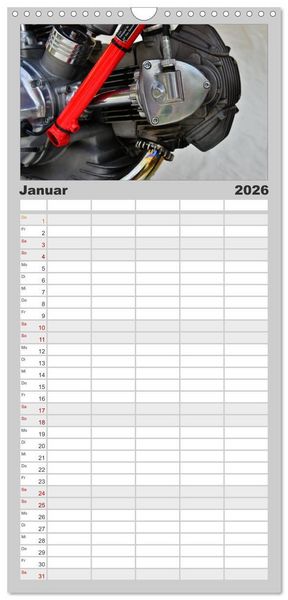 Produktbild: Familienplaner 2026 - Ducati 900SS K&ouml;nigswelle mit 5 Spalten (Wandkalender, 21 x 45 cm) CALVENDO