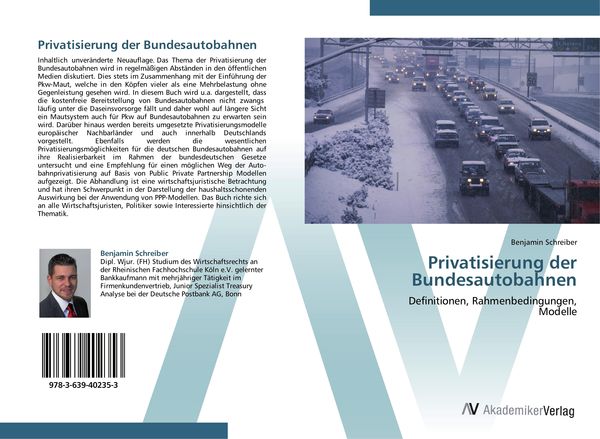 Produktbild: Privatisierung der Bundesautobahnen