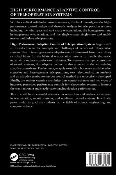 Produktbild: High-Performance Adaptive Control of Teleoperation Systems