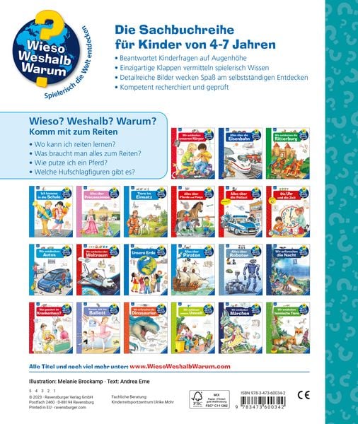 Wieso? Weshalb? Warum?, Band 73 - Komm mit zum Reiten