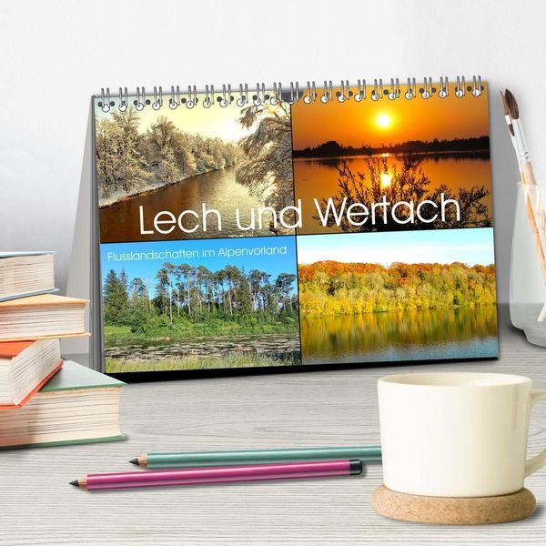 Produktbild: Lech und Wertach - Flusslandschaften im Alpenvorland (Tischkalender 2027 DIN A5 quer), CALVENDO Monatskalender