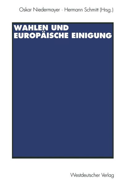 Produktbild: Wahlen und Europ&auml;ische Einigung