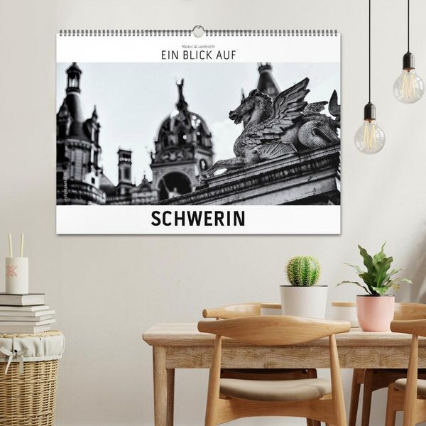 Produktbild: Ein Blick auf Schwerin (Wandkalender 2026 DIN A2 quer), CALVENDO Monatskalender