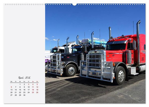 Produktbild: Langhauber. Coole Trucks in den USA (hochwertiger Premium Wandkalender 2026 DIN A2 quer), Kunstdruck in Hochglanz