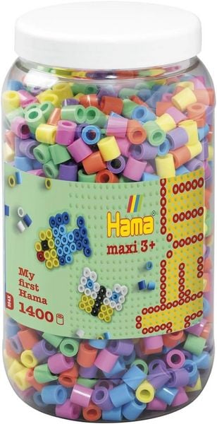 Produktbild: Hama Maxi Perlen Pastell Dose 1.400Stü