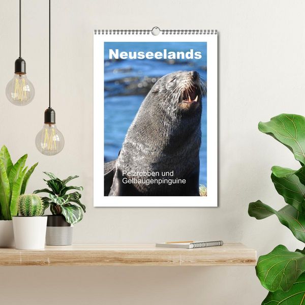 Produktbild: Neuseelands Pelzrobben und Gelbaugenpinguine (Wandkalender 2026 DIN A3 hoch), CALVENDO Monatskalender