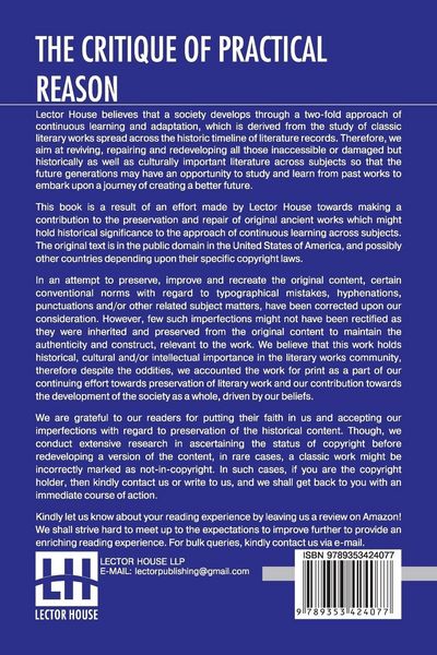Produktbild: The Critique Of Practical Reason