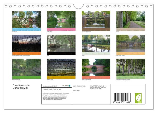 Produktbild: Croisi&egrave;re sur le Canal du Midi (Calendrier mural 2026 DIN A4 vertical), CALVENDO calendrier mensuel