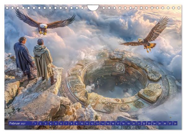 Produktbild: Mystische Kraftorte - Fantasiewerke (Wandkalender 2027 DIN A4 quer), CALVENDO Monatskalender