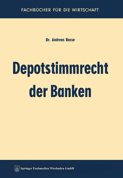 Produktbild: Depotstimmrecht der Banken