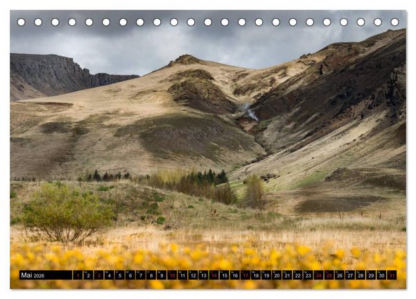Produktbild: Island. Ein Land f&uuml;r Entdecker und Abenteurer. (Tischkalender 2026 DIN A5 quer), CALVENDO Monatskalender