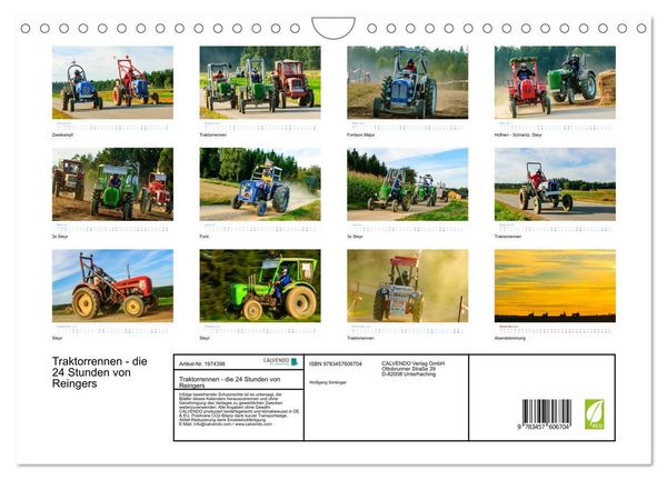 Produktbild: Traktorrennen - die 24 Stunden von Reingers (Wandkalender 2026 DIN A4 quer), CALVENDO Monatskalender