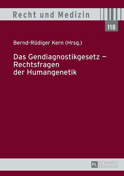 Produktbild: Das Gendiagnostikgesetz &ndash; Rechtsfragen der Humangenetik
