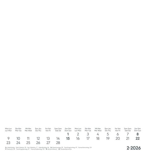 Produktbild: Kreativ-Kalender weiß 2026 - 21x22 cm - Foto, Malen, Basteln - datiert - Kreativkalender - Foto-Kalender - Alpha Edition