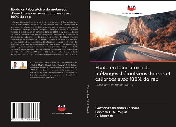 Produktbild: &Eacute;tude en laboratoire de m&eacute;langes d'&eacute;mulsions denses et calibr&eacute;es avec 100% de rap