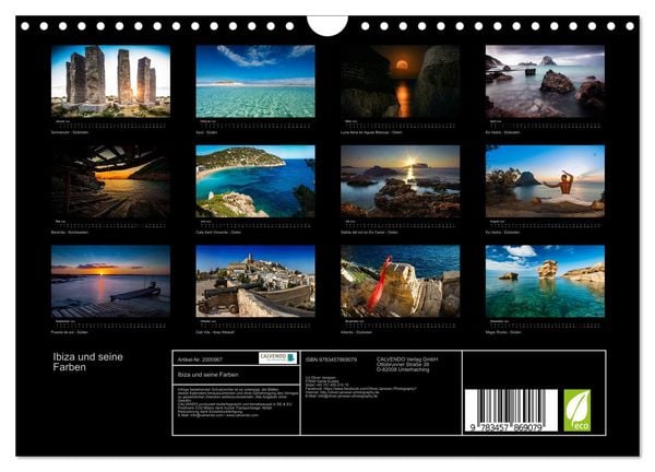 Produktbild: Ibiza und seine Farben (Wandkalender 2026 DIN A4 quer), CALVENDO Monatskalender