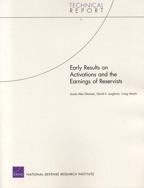 Produktbild: Early Results on Activations and the Earnings of Resevists