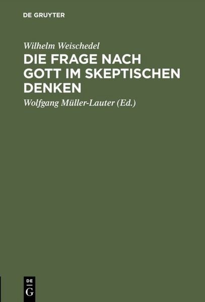 Produktbild: Die Frage nach Gott im skeptischen Denken