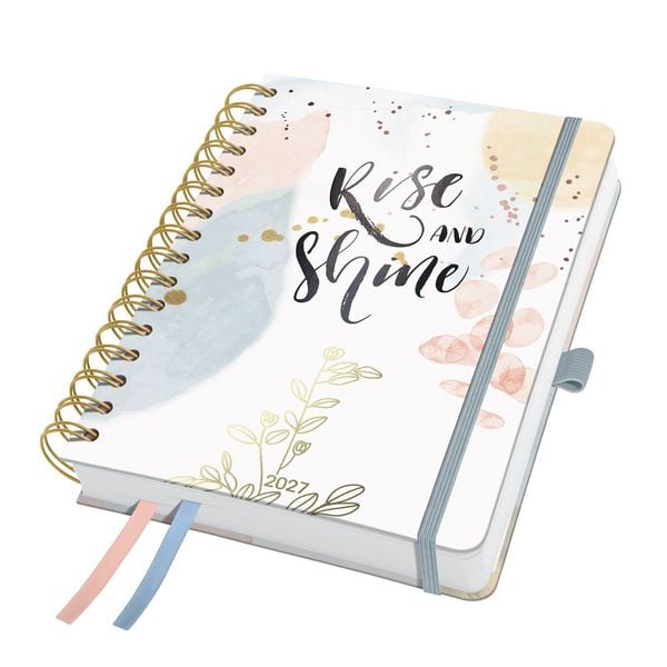 Produktbild: 7J608 Spiral-Kalender Jolie 2027 ca. A5 ros&eacute;grauapricotgold