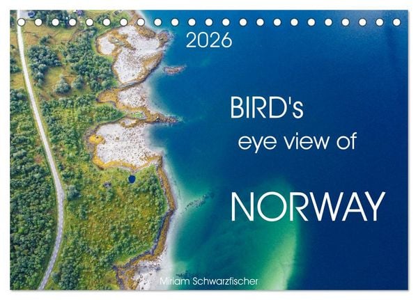 Produktbild: Bird's eye view of Norway (Desk Calendar 2026 DIN A5 landscape), CALVENDO 12 Month DeskCalendar