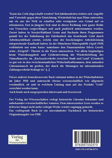 Produktbild: Kann das Geld abgeschafft werden?