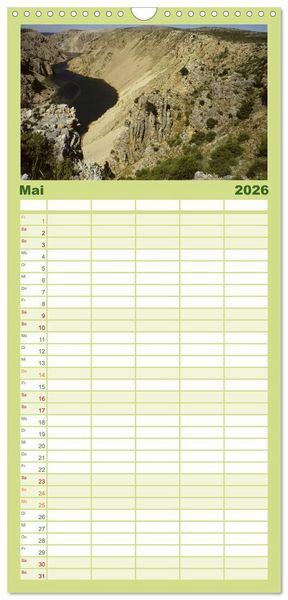 Produktbild: Familienplaner 2026 - Kroatiens wilde Sch&ouml;nheit mit 5 Spalten (Wandkalender, 21 x 45 cm) CALVENDO