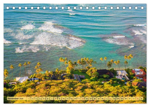 Produktbild: O'ahu - Eine Reise in das Herz von Hawaii (Tischkalender 2026 DIN A5 quer), CALVENDO Monatskalender