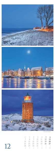Strandgeflüster - Momente am Meer 2026 - Streifenkalender XXL 25x69 cm - Bildkalender im Hochformat - Wandkalender - Wandplaner - Strandkalender - Deu