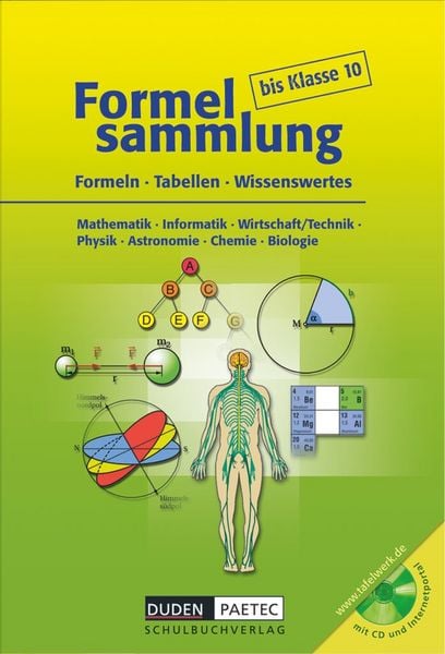 Formelsammlung bis Klasse 10 - Mathematik - Informatik - Wirtschaft/Technik - Physik - Astronomie - Chemie - Biologie, Gebundene Ausgabe von Lutz