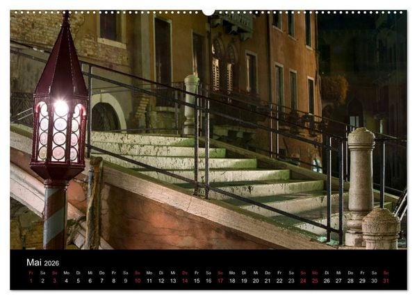 Produktbild: Venedig bei Nacht (Wandkalender 2026 DIN A2 quer), CALVENDO Monatskalender
