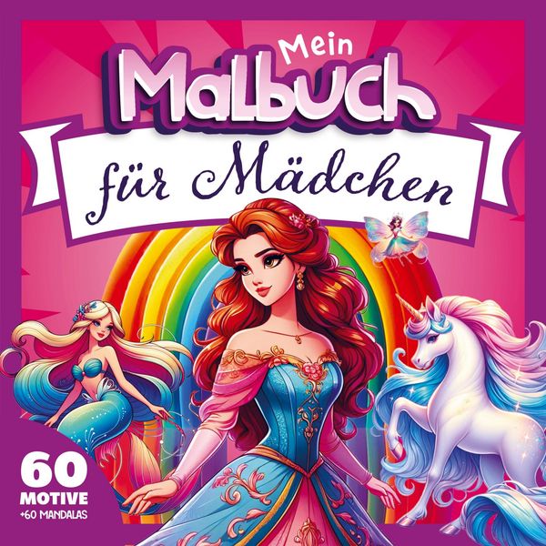 Mädchen Malbuch ab 6 bis 10 Jahren, Taschenbuch von Mein Malbuch, Bookmundo, 9789403800431