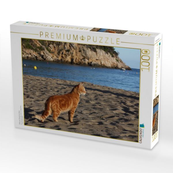 Produktbild: CALVENDO Puzzle Katze am Strand von Ibiza | 1000 Teile Lege-Gr&ouml;&szlig;e 64x48cm Foto-Puzzle f&uuml;r gl&uuml;ckliche Stunden