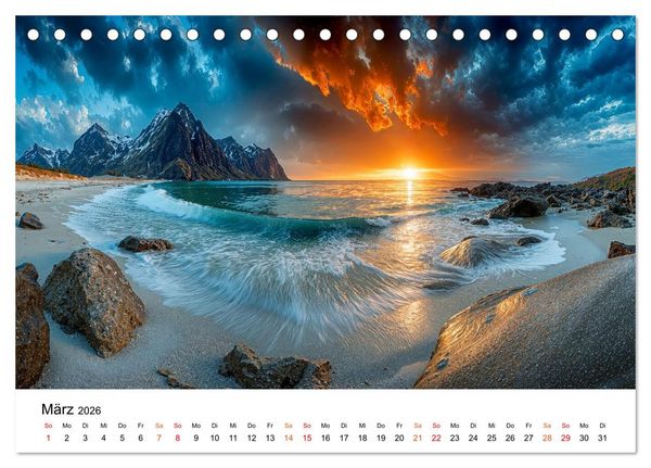 Produktbild: Lofoten - Arktische Tr&auml;ume (Tischkalender 2026 DIN A5 quer), CALVENDO Monatskalender