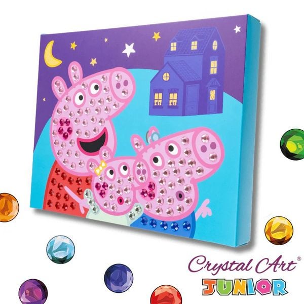 Produktbild: Craft Buddy CAJK-33PPP009 - Crystal Art Junior, Peppa Pig, 25x20cm, Diamant-Malerei-Set