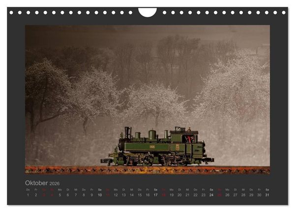 Produktbild: Dampflokomotiven in Spur N (Wandkalender 2026 DIN A4 quer), CALVENDO Monatskalender