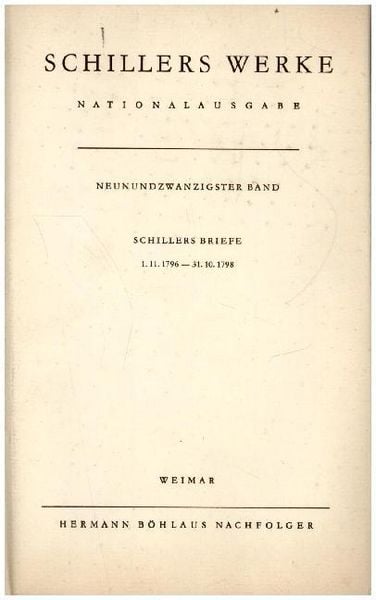 Produktbild: Schillers Werke. Nationalausgabe