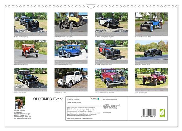 Produktbild: OLDTIMER-Event (Wandkalender 2026 DIN A3 quer), CALVENDO Monatskalender