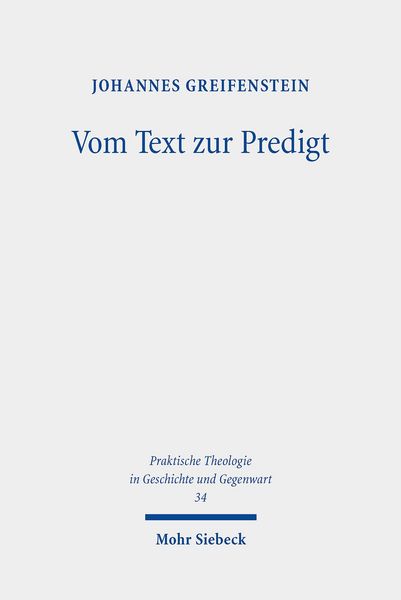 Produktbild: Vom Text zur Predigt