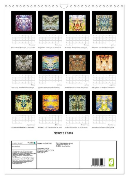Produktbild: Nature's Faces (Wandkalender 2026 DIN A3 hoch), CALVENDO Monatskalender