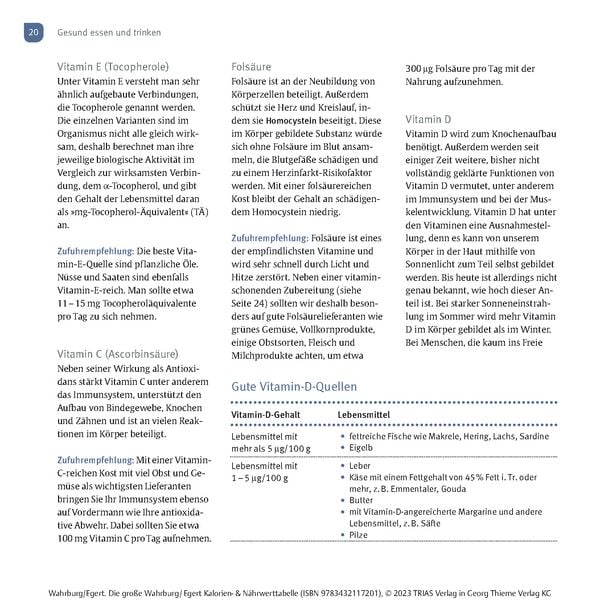 Produktbild: Die gro&szlig;e Wahrburg/Egert Kalorien-&-N&auml;hrwerttabelle