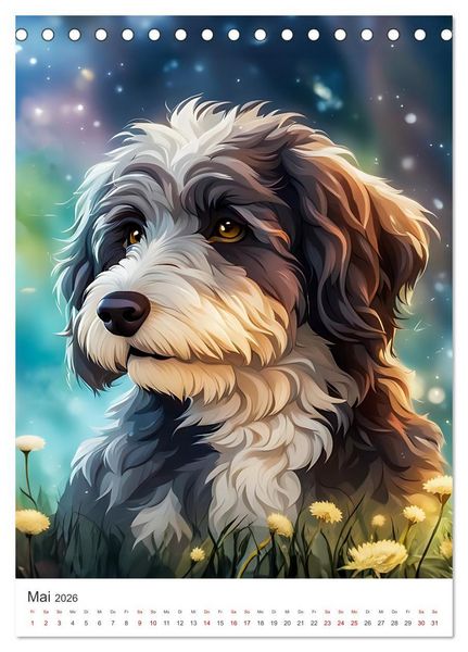 Produktbild: Der Aussiedoodle - Lebensfreude pur (Tischkalender 2026 DIN A5 hoch), CALVENDO Monatskalender