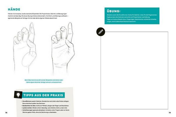 Produktbild: Richtig Zeichnen lernen Mensch. &Uuml;bungsbuch