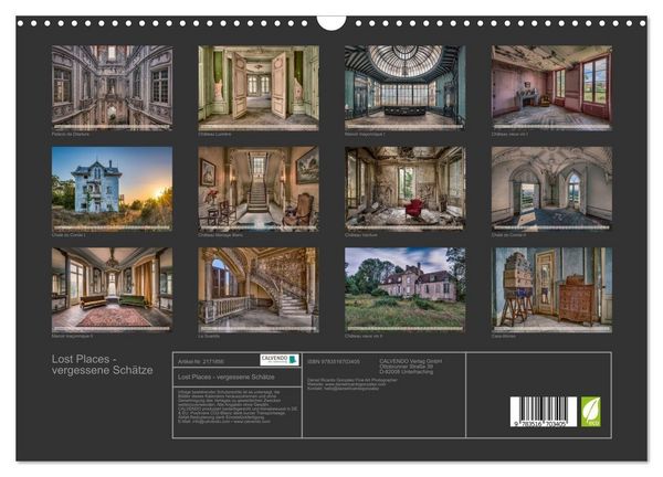 Produktbild: Lost Places - vergessene Sch&auml;tze (Wandkalender 2026 DIN A3 quer), CALVENDO Monatskalender