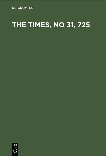 Produktbild: The Times, No 31, 725
