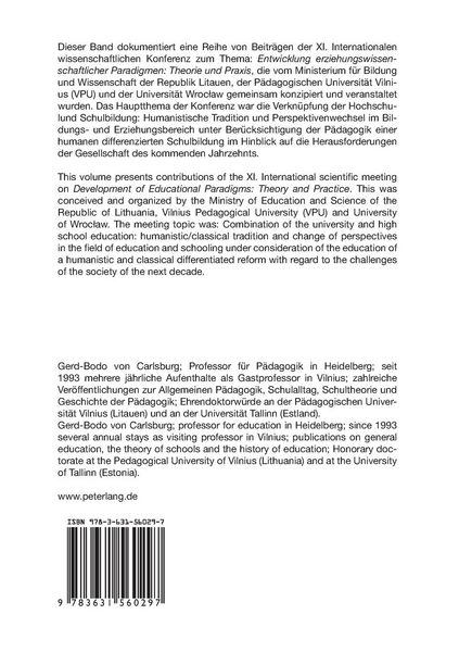 Produktbild: Development of Educational Paradigms: Theory and Practice- Entwicklung erziehungswissenschaftlicher Paradigmen: Theorie und Praxis