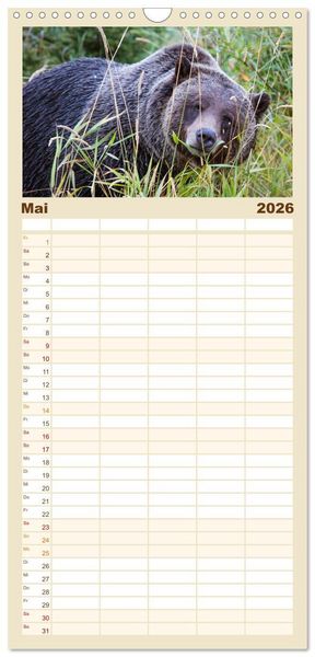 Produktbild: Familienplaner 2026 - Kanada - Abenteuer in den Nationalparks mit 5 Spalten (Wandkalender, 21 x 45 cm) CALVENDO