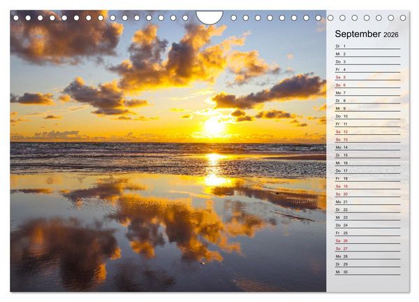 Produktbild: Sylt - Magie der Abendstunden (Wandkalender 2026 DIN A4 quer), CALVENDO Monatskalender
