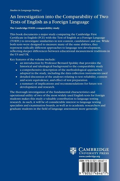 Produktbild: An Investigation Into the Comparability of Two Test of English as a Foreign Language