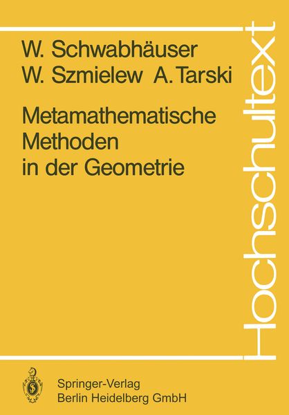 Produktbild: Metamathematische Methoden in der Geometrie